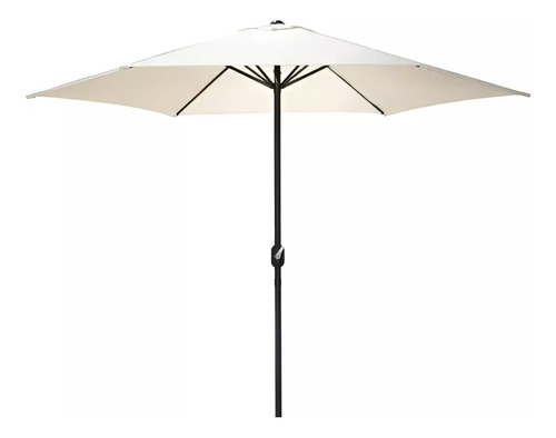 Sombrilla Avelino Sl-um003 2,70 Metros Color Crudo Reforzada Color Crema Lisa
