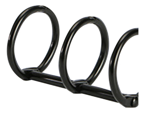 5 Peças 3 Ligantes De Folhas Soltas Preto 25mm
