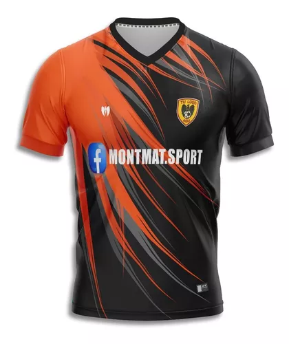 Camisetas Futbol Remera Personalizada Naranja Negro