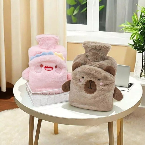 Bolsa De Agua Caliente Animales Peluche 1 Lt Cólico Dolores Marron Capibara