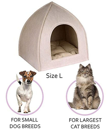 Imagen 5 de 5 de Cama De La Casa Del Gato De Bronce Con Cojin Extraible Coj
