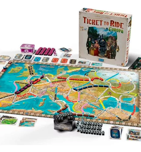 Jogo de Tabuleiro Board Game Ticket to Ride Europa Galápagos - Jogos de  Cartas - Magazine Luiza