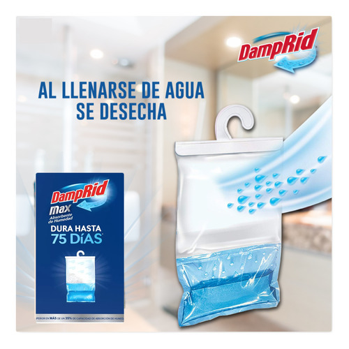 Pack 3 Absorbe Humedad Eliminador Olores Damprid Gancho