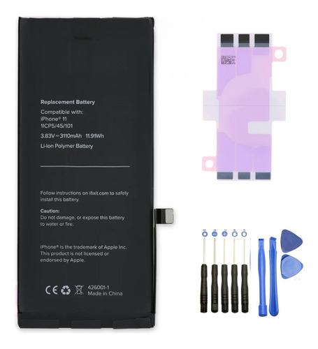 Bateria Compatible iPhone 11 + Adhesivo + Kit De Desarme 