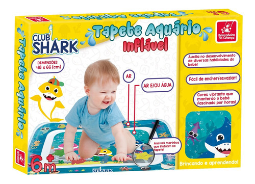 Tapete Aquário Club Shark - 3052 - Brincadeira De Criança
