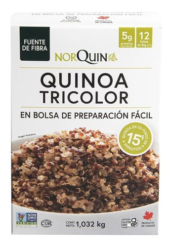 Quinoa Tricolor En Bolsa Fácil Prep Norquin 1.032kg