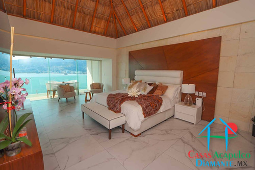Cad Casa Punta Arena. Terraza Con Vista Espectacular A La Bahía De Acapulco, Alberca Con Fuente Y Jacuzzi