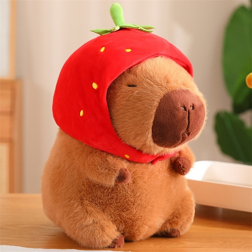 Ff Capivara De Pelúcia Com Mochila De Tartaruga E Chapéu