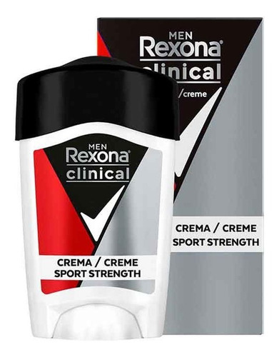 Men Rexona Clinical Antitranspirante Crema Sport Strength