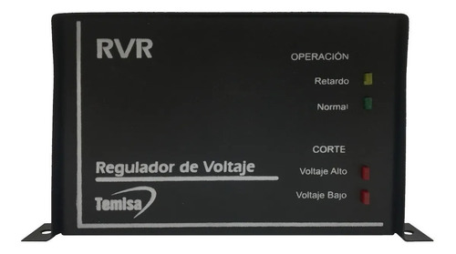 Regulador de voltaje Temisa RVR-2000P 2000VA entrada y salida de 127V CA negro