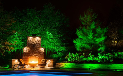 Imagem 7 de 9 de Par Balizador Led Chao 3w Escada Deck Prata + Luz Verde