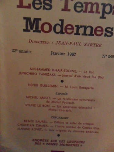 Les Temps Modernes. N° 248. J. P. Sartre