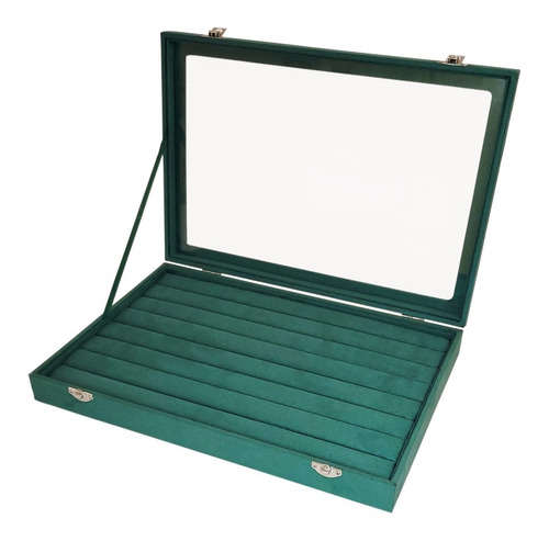 Imagen 7 de 10 de Estuche Terciopelo Caja Porta Anillos Con Tapa Exhibidor