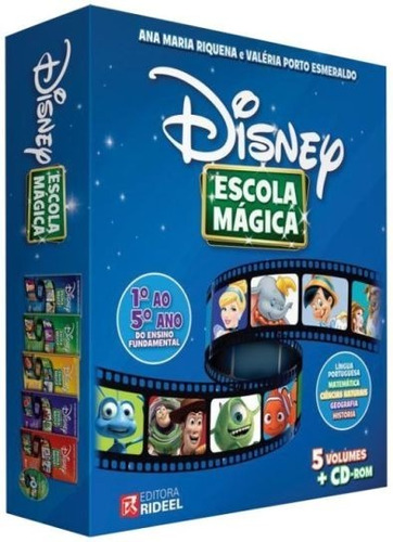 Coleção Disney Escola Mágica- 1º Ao 5º Ano C/ 5 Vol. + Cd