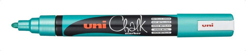 Marcador Tiza Líquida Uni Chalk Pwe 5m Trazo 1,8 A 2,5mm X U Color Verde metálico