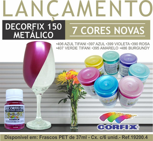 4x Tinta Ceramica Porcelana Decorfix 150 37ml *escolha*