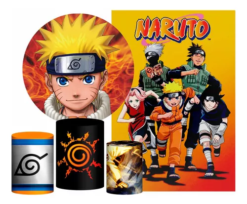 Kit Decoração de Festa Naruto Completo Painel Grande