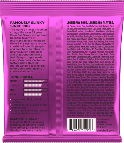 Encordado Ernie Ball 2220 Eb2220 Power Slinky 011-048