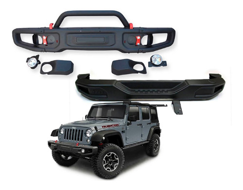 Defensa Facia Bumper Jeep Jk Delant Y Traser 10 Aniversario