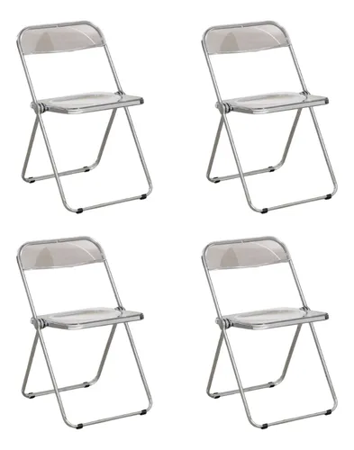 Juego De Comedor Mesa Tulip +4 Sillas Piretti Tu Idea Transparente