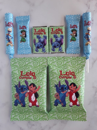 Lilo Y Stitch Candy Bar Personalizado Golosinas 10 Niños