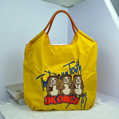 Nylon Canvas Bag High-quality Handmade Embroidered Flower