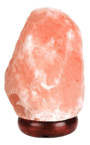 Lampara Piedra De Sal Luz Del Himalaya De 1.8 Hasta 2.2kg Estructura Madera Pantalla Sal Del Himalaya