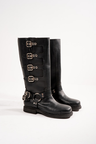 Bota Biker Vita Bella Mujer Cuero Ecológico - Todd