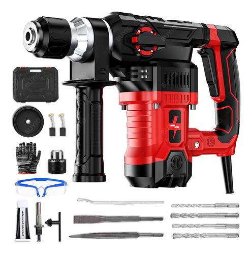 BUYIO 3500w Martillo Demoledor Rompedor De Concreto Rotomartillo Cincelador Perforador Industrial Sds-plus Taladro Rotomartillo Industrial Con Embrague Automático