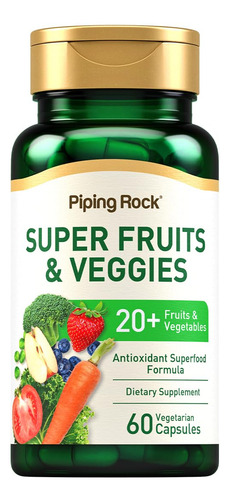 Suplemento De Frutas Y Verduras Piping Rock, 60 Cápsulas