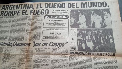 Clipping Diario Crónica Inauguración Mundial 82 Arg. Bélgica (Usado)