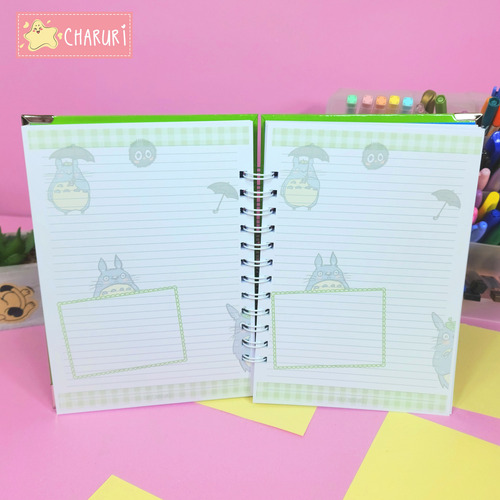 Cuaderno De Lineas Con Imagenes De Totoro Con Hoja Esquela