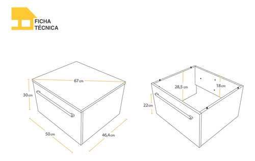 Imagen 3 de 5 de Módulo Aéreo Para Lavamanos 030 - Casalista® Baños