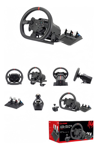 Jogo Volante Intelligent Force Feedback Para Pc/ps4/xbox Cor Preto