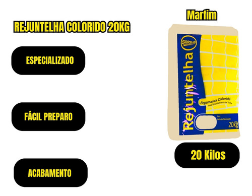 Argamassa Assenta Cumeeiras Telhas 20kg Marfim