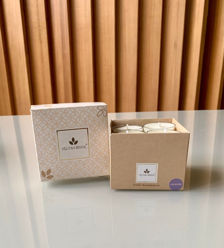 Imagem 3 de 5 de Kit Vela Aromática Premium Lavanda C/12 Mini Velas Perfumada