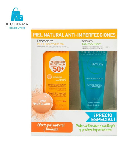 Bioderma Kit Anti-imperfecciones Photoderm Muy Claro+ Sébium