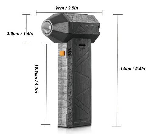 Ventilador Turbo Jet Portátil Inalámbrico Para Secar Automóv