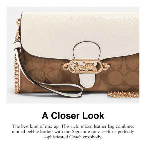 Bandolera Coach Signature Elle Hardware Chain