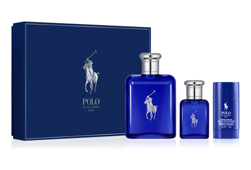 Ralph Lauren Polo Blue Men Edt 125ml + 40ml + Deo 75ml