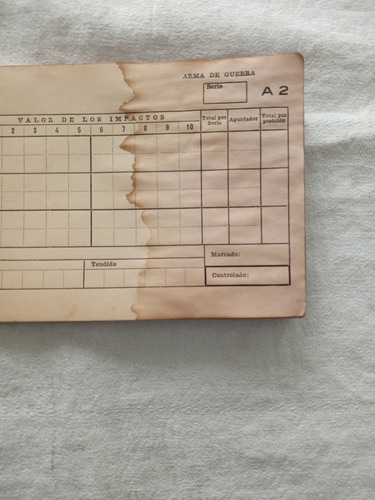 Antigua Libreta De Tiro - Campeonato Mundial De Tiro 1949 (Usado)