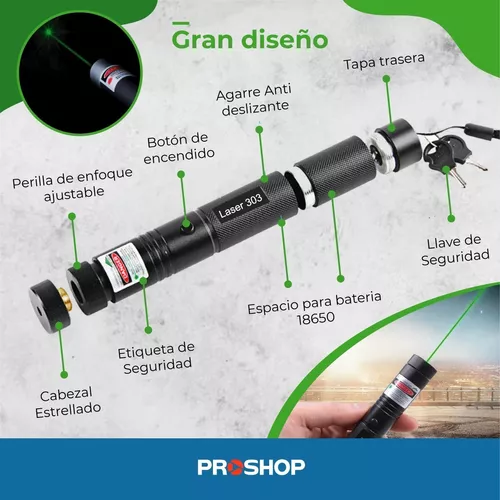 Laser Puntero Verde Con Llave De Seguridad Fx-303