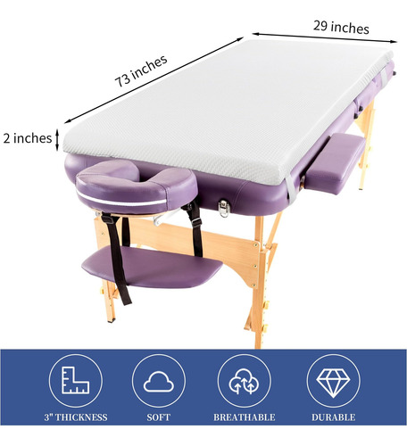 Hombys Cubrecolchón De Espuma Viscoelástica Para Cama De Mas