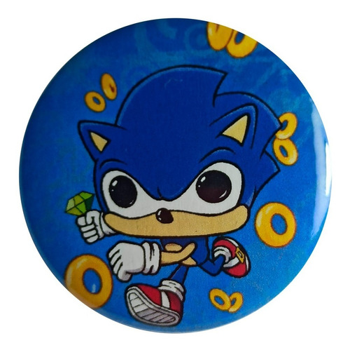 Sonic Botón Pinback Sonic The Hedgehog 