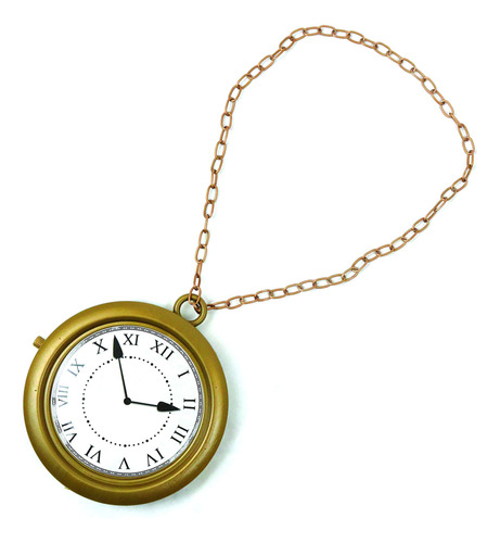 Skeleteen Collar De Reloj De Oro Jumbo - Reloj De Conejo Bla