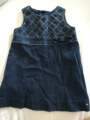 Vestido De Jean Elastizado Tommy. 6 A 9 Meses. Hermoso!