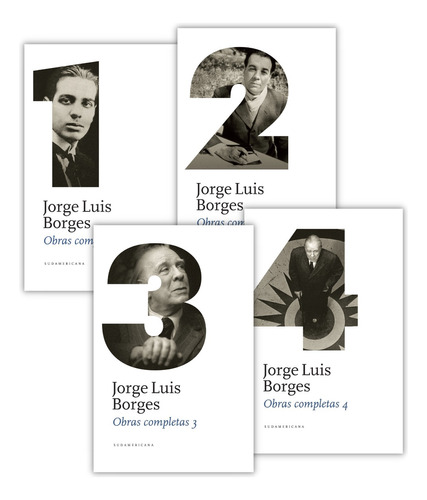 Pack Obras Completas De Jorge Luis Borges En 4 Tomos