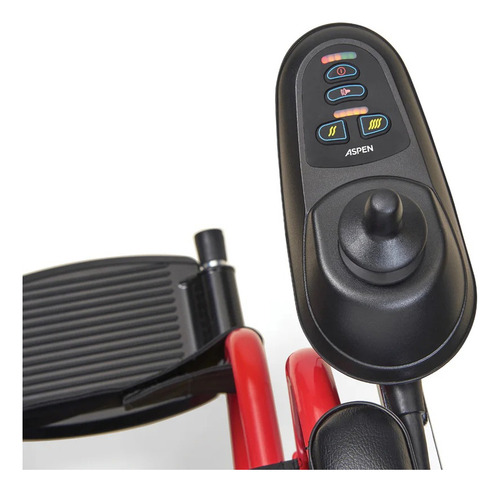 Silla De Ruedas Motorizada Electrica Plegable Aspen Jl102 Color Rojo - Negro