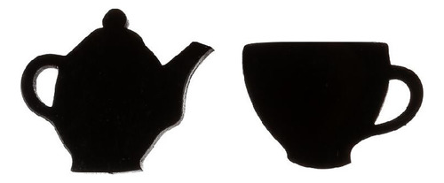 Aretes Acero Inoxidable Negro Dije Pareja Amor Novia Amiga Barista Taza Café Jarra
