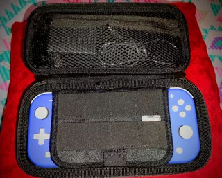 Consola Nintendo Switch Lite Azul Juego Súper Mario Bros. U